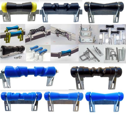 RUBBER ROLLERS, polyethylene ROLLERS,POLYURETHANE ROLLERS, KEEL ROLLERS, BOAT, TRAILER ROLLERS, ROLLERS FOR TRAILER, BRACKETS, U BOLTS, WASHERS. CLAMPING PLATES, WOBBLY SET ACCESSORIES, KEEL ROLLERS, TRAILER ROLLERS, BOAT ROLLERS