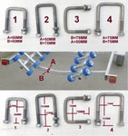 BOAT TRAILER GLIDER KIT - SELF CENTRING KIT -1 OR KIT-2 WITH POLYURETHANE ROLLER WITH 19MM SHAFT & "C" BRACKET FOR MEDIUM TO SMALL BOATS