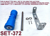 200mm Super Heavy Duty Keel Roller +"C"Brackets + 16MM Shaft For Boat Trailers