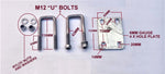 KEEL ROLLER WITH 'T' BRACKET + 19MM SHAFT & "U" BOLTS FOR BOAT TRAILERS.