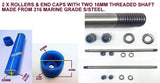 SELF CENTRING KIT -1 OR KIT-2, FOR 'V' SHAPE TRAILER WITH POLYETHYLENE ROLLER & 16MM SHAFT