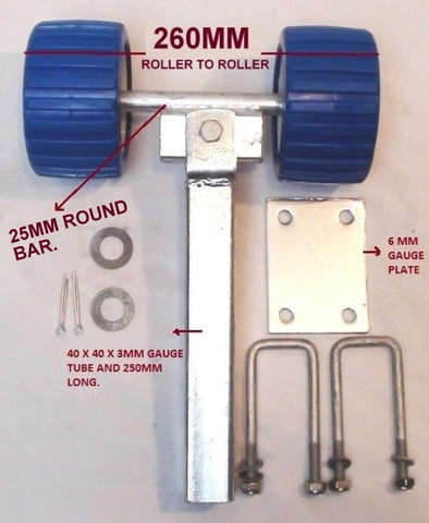 SUPER HEAVY DUTY- Dual Assembly With Roller Arm For Boat Trailers