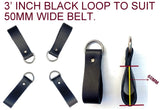 Tool Belt Suspender 4"(Inch) leather loops X (4-Piece Set) (Brown or Black)