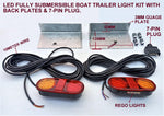 LED BOAT TRAILER LIGHT KIT WITH BACK PLATES & 7-PIN PLUG