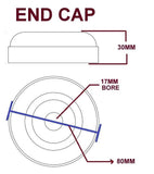 ADJUSTABLE KEEL ROLLER BRACKET ASSEMBLY WITH 125MM THERMAL ROLLER + 2 X END CAPS