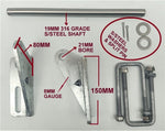 Keel Roller Super Heavy-Duty 3 Hole Bracket For Boat Trailers With 16mm Shaft.