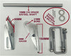 Keel Roller Super Heavy-Duty 3 Hole Bracket For Boat Trailers With 16mm Shaft.