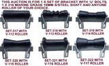 KEEL ROLLER WITH 3-HOLE BRACKET, 'U' BOLTS & 16MM SHAFT TO SUIT