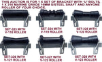 KEEL ROLLER-POLYURETHANE ROLLERS WITH 3-HOLE BRACKET & 19MM S/STEEL SHAFT.