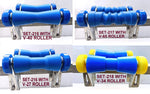 KEEL ROLLER POLYETHYLENE + 3 HOLE BRACKET + END CAPS WITH 16MM SHAFT