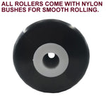 KEEL ROLLER-200MM POLYURETHANE ROLLER WITH 'T' BRACKET & 19MM S/STEEL SHAFTT