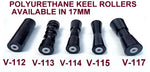 KEEL ROLLERS- 200MM POLYURETHANE ROLLER + 'C' BRACKET + 16MM SHAFT FOR BOAT TRAILER