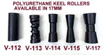 KEEL ROLLERS- 200MM POLYURETHANE ROLLER + 'C' BRACKET + 16MM SHAFT FOR BOAT TRAILER