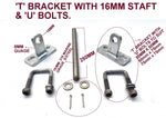 KEEL ROLLER- 200MM POLYETHYLENE ROLLERS WITH 'T' BRACKET & 16MM S/STEEL SHAFT