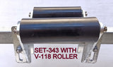 KEEL ROLLER POLYURATHANE + 3 HOLE BRACKET + 19MM SHAFT FOR BOAT TRAILERS