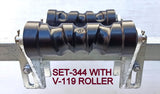 KEEL ROLLER POLYURATHANE + 3 HOLE BRACKET + 19MM SHAFT FOR BOAT TRAILERS