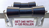 KEEL ROLLER POLYURATHANE + 3 HOLE BRACKET + 19MM SHAFT FOR BOAT TRAILERS