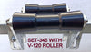 KEEL ROLLER POLYURATHANE + 3 HOLE BRACKET + 19MM SHAFT FOR BOAT TRAILERS
