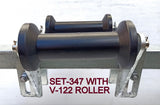 KEEL ROLLER POLYURATHANE + 3 HOLE BRACKET + 19MM SHAFT FOR BOAT TRAILERS