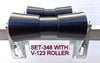 KEEL ROLLER POLYURATHANE + 3 HOLE BRACKET + 19MM SHAFT FOR BOAT TRAILERS