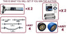 BOAT TRAILER DUAL WOBBLY SUPER HEAVY DUTY SETS FOR BOAT TRAILERS WITH BLUE WOBBLE ROLLER X 2