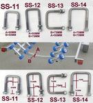 M12 X FULLY GALVANIZED ' U ' BOLTS FOR ALL SIZES CROSS BAR/ TUBE/CROSS SECTION.