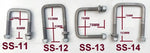 POLYURETHANE KEEL ROLLER  WITH 19MM HEX BOLT, 'C' BBACKET & END CAPS FOR BOATS