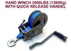 WINCH POST-525MM TALL (70MM X 70MM) + CARRIER + WINCH(3000LBS) FOR BOAT TRAILERS