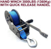 WINCH POST-525MM TALL (70MM X 70MM) + CARRIER + WINCH(3000LBS) FOR BOAT TRAILERS