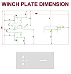 WINCH POST + 2 X LARGE HALF MOON PLATE + 3000LBS WINCH FOR BOAT TRAILERS.