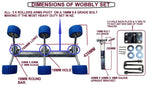 WOBBLY ROLLER SUPER HEAVY DUTY SET FOR BOAT TRAILER, 4 X SETS OF 3 & 2 SETS OF 4