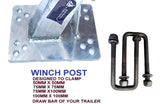 WINCH POST + CARRIER + 3000LBS(1360 KG) WINCH FOR MEADIUM TO HEAVY BOATS