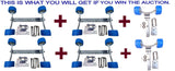 QUAD SUPER HEAVY DUTY WOBBLE SET X 4 + DUAL WOBBLE SET X 2 FOR BOAT TRAILER.