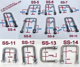 2 -HOLE BACKPLATE WITH M12 'U' BOLTS TO CLAMP ANY BOX SIZE