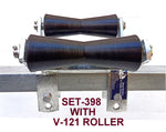 KEEL ROLLER WITH SUPER HEAVY DUTY SWIVEL BRACKET & 19MM SHAFT FOR BOAT TRAILERS