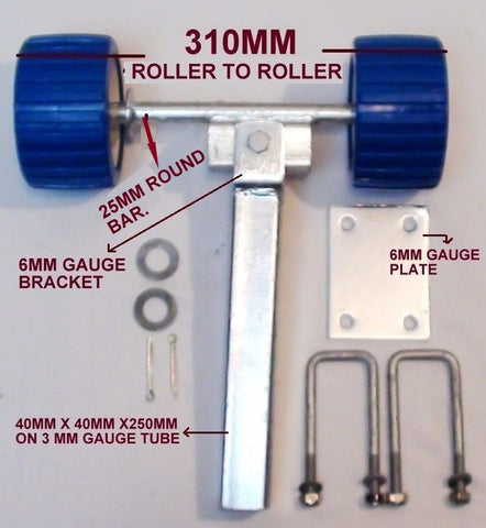 SUPER HEAVY DUTY- Dual Assembly With Roller Arm For Boat Trailers