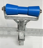 KEEL ROLLER WITH 'T' BRACKET + "U" BOLTS + 19MM SHAFT FOR BOAT TRAILERS.