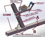 WINCH POST-525MM TALL (70MM X 70MM) + CARRIER + WINCH(3000LBS) WITH END CAPS FOR BOAT TRAILERS