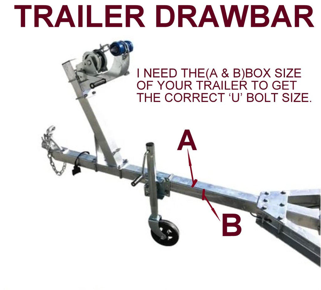 Trailer Post Rudder Attachment WINCH POST & CARRIER + SNUB FOR JET SKI & SMALL TO MEDIUM BOAT TRAILER ...