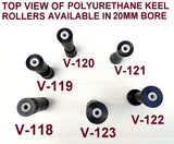 KEEL ROLLER POLYURATHANE + 6 HOLE BRACKET+ END CAPS +19MM HEX BOLT FOR BOAT TRAILER