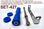 POLYURETHANE KEEL ROLLER  WITH 19MM HEX BOLT, 'C' BBACKET & END CAPS FOR BOATS