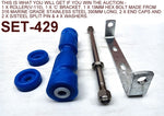 POLYURETHANE KEEL ROLLER  WITH 19MM HEX BOLT, 'C' BBACKET & END CAPS FOR BOATS