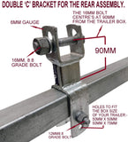 JET SKI WOBBLE ROLLER ASSEMBLY- WITH ‘C’ BRACKET AND SWIVEL FRONT BRACKET