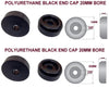 KEEL ROLLER- POLYURETHANE ROLLER WITH 'C' BRACKET + 2 X END CAPS &19MM S/S SHAFT