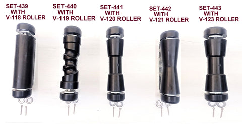 KEEL ROLLER- POLYURETHANE ROLLER WITH 'C' BRACKET + 2 X END CAPS &19MM S/S SHAFT