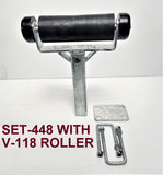 KEEL ROLLER WITH 'T' BRACKET WITH 19MM BOLT AND END CAPS