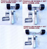 WOBBLY ROLLER ASSEMBLY-PENDULUM TYPE WITH ARM FOR BOAT TRAILERS