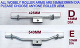 WOBBLE ROLLER SET FOR BOAT TRAILER