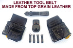 TOOL BELT- BLACK HEAVY DUTY LEATHER SLIDE & SWAP ON BELT FOR 33" TO 45" INCH