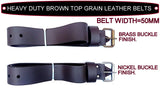 TOOL BELT- BROWN HEAVY DUTY LEATHER SLIDE & SWAP ON BELT FOR 33" TO 45" INCH